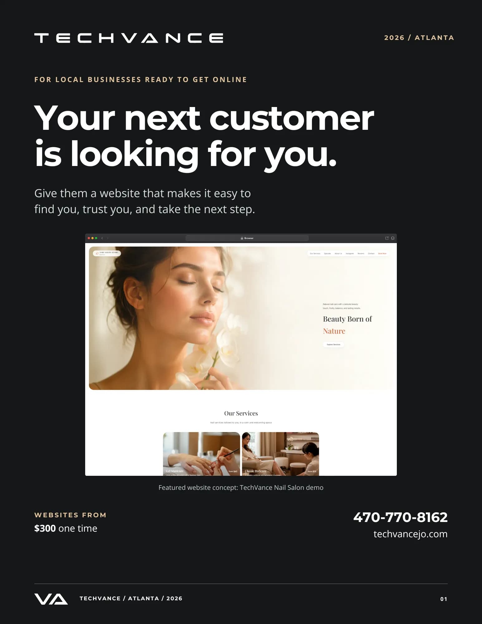 TechVance Atlanta Small Business Catalog 2026 cover — Your next customer is looking for you